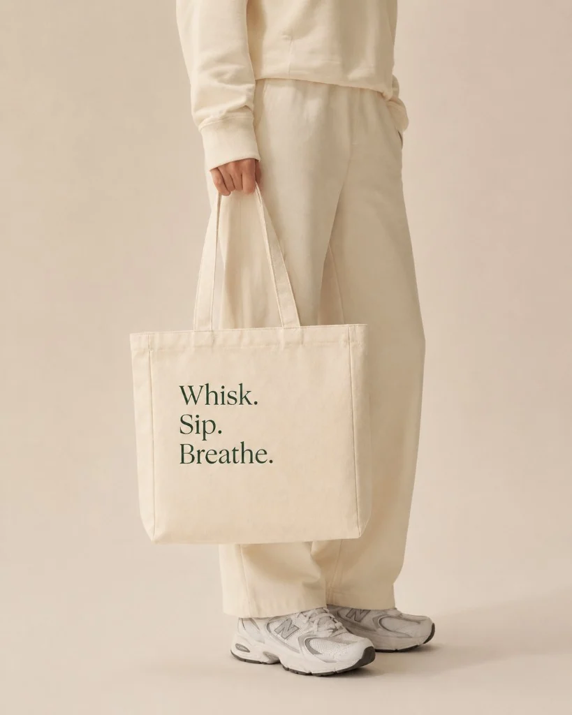 Tote bag Matcha-tery en estudio
